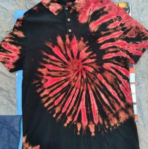 Coloured button tie dye